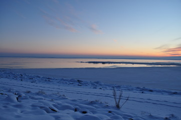 Eischollen auf der Ostsee - Thiessow im Winter auf Rügen