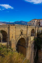 New bridge. View of the New Bridge in the city of Ronda, province of the city of Malaga. Andalusia, Spain. Photo taken &ndash; 13 n ovember 2017.