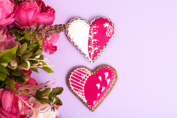 Homemade cookies for Valentine's day