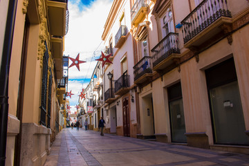 Fototapeta na wymiar Ronda. The street of the city of Ronda, province of the city of Malaga. Andalusia, Spain. Photo taken – 13 n ovember 2017