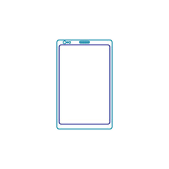 mobile phone gadget technology touch screen vector illustration blue line