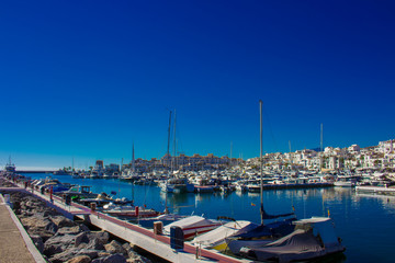 Port. Port of Puerto Banus, Marbella, Costa del Sol, Andalusia, Spain. Picture taken – 21 november 2017.