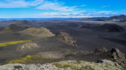 Volcanic landscape in the highlands of Iceland