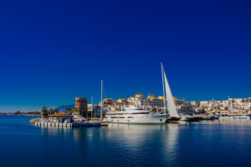 Fototapeta na wymiar Port. Port of Puerto Banus, Marbella, Costa del Sol, Andalusia, Spain. Picture taken – 21 november 2017.