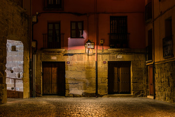 old house medieval in old city in north of spain.