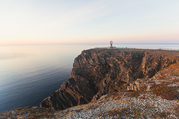 View of Nordkapp, the North Cape, Norway, the northernmost point of mainland Norway and Europe, Finnmark County