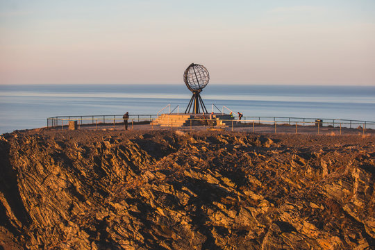 View of Nordkapp, the North Cape, Norway, the northernmost point of mainland Norway and Europe, Finnmark County