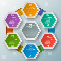 Abstract 3D Paper Infographics