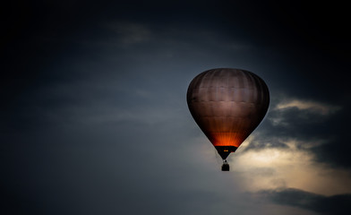 Hot air balloon in sky
