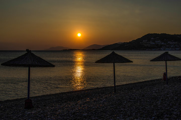 Fototapeta premium sunset at the sea 