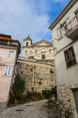 Between the streets of the small village Castel di Sangro, Abruzzo, Italy. October 13, 2017