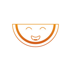 kawaii watermelon fruit character cute funny vector illustration