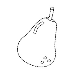 pear fruit delicious vitamins nutrition food vector illustration sticker