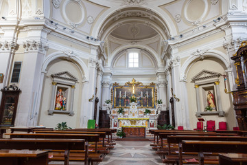 Basilica of Santa Maria, Castel di Sangro, Abruzzo, Italy. October 13, 2017