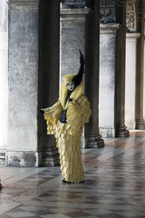 Colorful carnival masks at the wonderful festival in Venice Italy