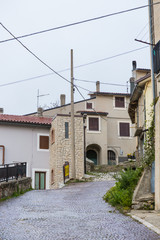 Fototapeta na wymiar Between the streets of the small village Castel di Sangro, Abruzzo, Italy. October 13, 2017