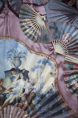 Colorful Carnival fans, Venice Italy