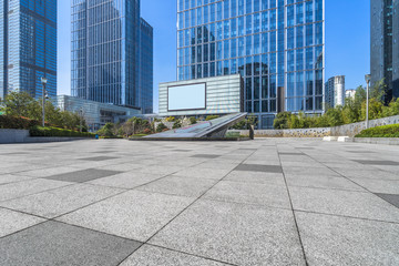 Fototapeta premium modern buildings and empty pavement in china..