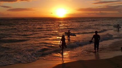 ハワイのサンセット