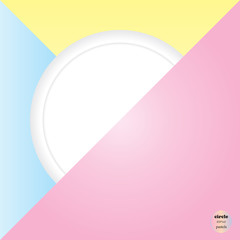 Obraz premium Vector design colorful circles with line elements template. Frame of circle use to website or business. Big circles background.