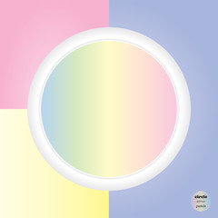 Vector design colorful circles with line elements template. Frame of circle use to website or business. Big circles background.