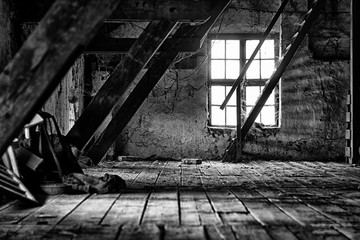 attic in the old mill