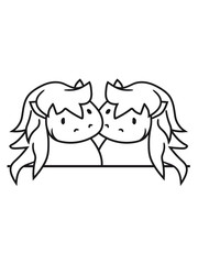 stall 2 freunde team paar pärchen wand mauer fläche schreiben text vorne kleines süßes niedlich pony fohlen junges baby kind comic clipart cartoon pferd