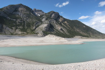 Mountain Abraham lake banff national park alberta canada