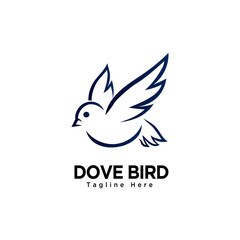 Dove bird art logo