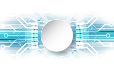 Obraz premium Abstract vector blue technology concept. background illustration