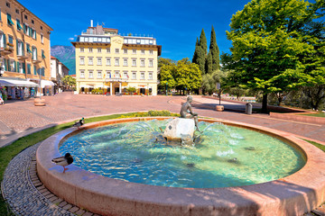 Square and fountain in Riva del Garda