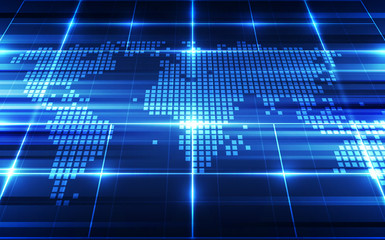 vector digital global technology concept, abstract background