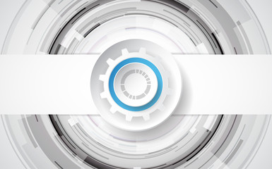 Abstract technological background concept with various technology elements. illustration Vector