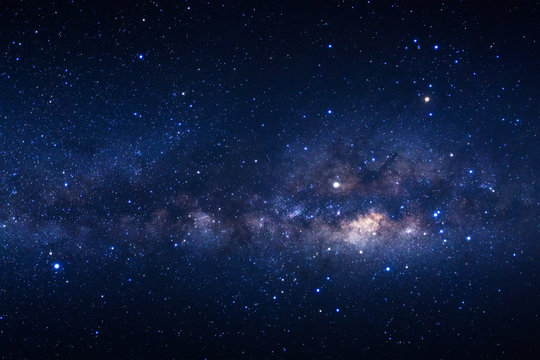 Milky way galaxy with stars and space dust in the universe