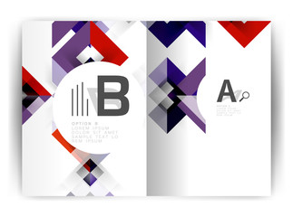 Geometric a4 annual report cover print template