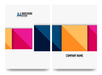 Square business a4 brochure cover design, flyer, annual report