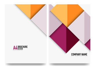 Square business a4 brochure cover design, flyer, annual report