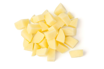 Rohe Kartoffeln geschnitten