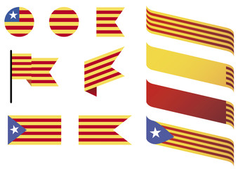 CAtalonia icons and flags