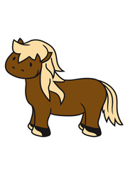 kleines süßes niedlich pony fohlen junges baby kind comic clipart cartoon pferd