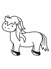 kleines süßes niedlich pony fohlen junges baby kind comic clipart cartoon pferd