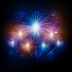 Fototapeta na wymiar Vector holiday firework. Independence day