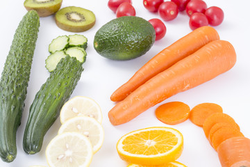 Fresh and healthy food, vegetable and fruit.