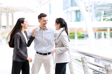Obraz premium Friendly business meeting concept.