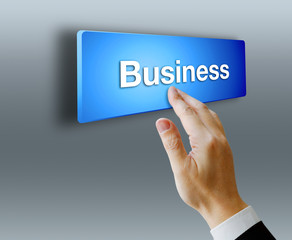 ボタンを押すビジネスマン（ビジネス）