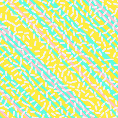 Retro Seamless Pattern in Memphis Style Design