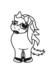 hübsch schön girl frau weiblich mädchen vorne kleines süßes niedlich pony fohlen junges baby kind comic clipart cartoon pferd