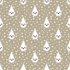 Cute Cartoon Drop Seamless Pattern