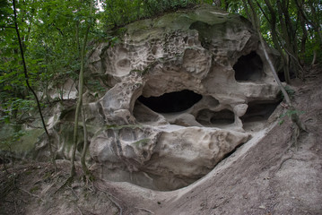 Erosion of straw rock