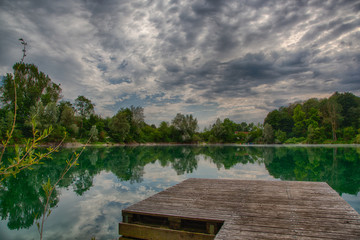 Landscape of the Lake Constance or Bodensee in Germany